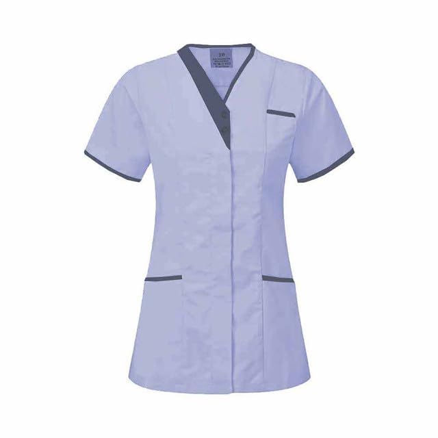 SkywearT25 Healthcare Woman Spa Salon Beautician Cross Neck Tunic Nail Massage Therapist Shirts Top