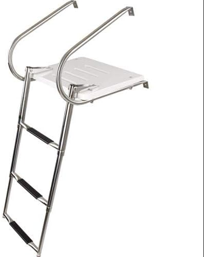 Fiberglass Swim Platform Stainless Ladder with telescoping 3-Step 2 Handrails Marine Boat