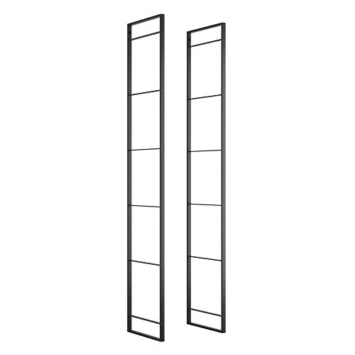 EMUCA - Estructura para estantería Estilo Industrial, Estanteria Pared, Altura 1790 mm, Acero, Pintado Negro