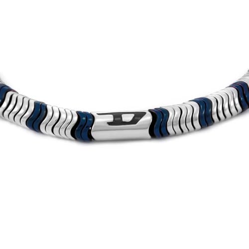 Diesel Herren D Logo Silberfarbenes Edelstahl Armband, DX1574931 – Ansicht 3