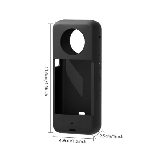 Image of Insta 360 One X3 Silicon Cover Camera Protection Accessories with Protective Frame Sports Camera Black Cover