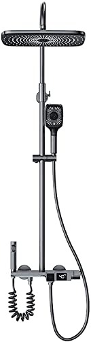 Colonne de douche anti-brûlure à écran LED avec jet cascade de baignoire