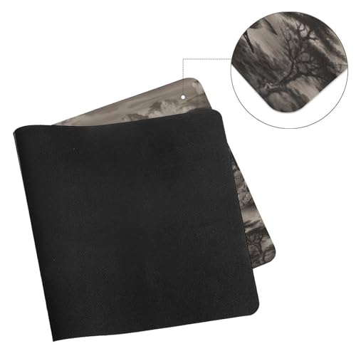 Alfombrilla de ratón grande negra y blanca impermeable miniatura 7