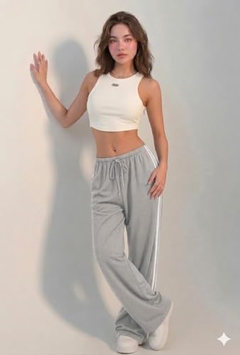 Image of Irana Women Lower Track Pants for Women Cotton Joggers High Waist Stretchable Gym Wear Lounge Pants Ladies Sports Trousers Workout Bottom Wear Casual Running Pants Night Wear Pyjama Lowers