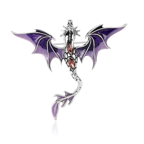 Image of Dragon Brooch for Men Suit Lapel Enamel Pins for Suits Fashion Accessories Shirt Clip