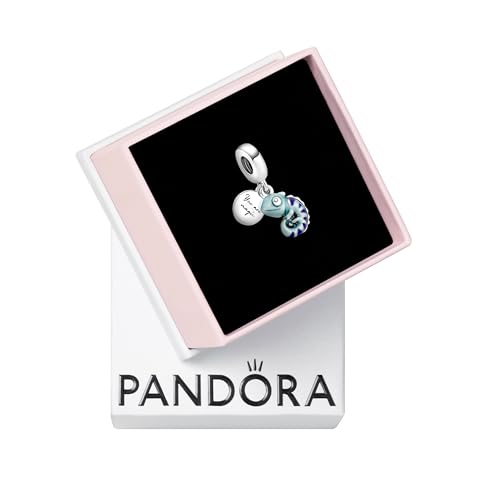 PANDORA Color-Changing Chameleon Dangle Charm Bracelet Charm Moments Bracelets - Stunning Women's Jewelry - Gift for Women - Made with Sterling Silver & Enamel, With Gift Box