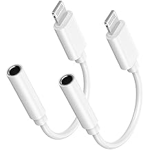 [Apple MFi Certified] Apple Lightning to 3.5 mm Headphone Jack Adapter, 2 Pack iPhone 3.5mm Aux Audio Adapter Converter Cable Dongle Compatible with iPhone 14 13 12 11 Pro Max XS XR X 8 7 6 5