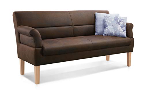 Cavadore 3-Sitzer Sofa Kira mit Federkern / Sitzbank für Küche, Esszimmer...