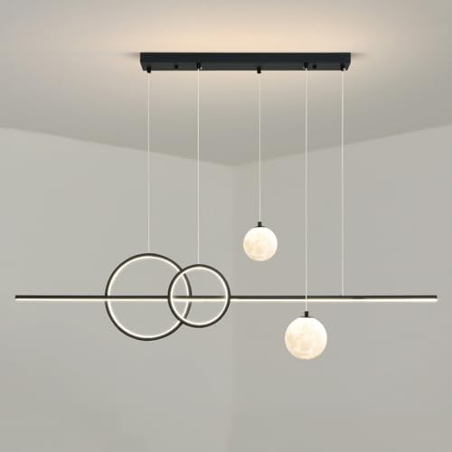 Suspension linéaire LED variable pour îlot de cuisine et repas chaleureux en salle à manger