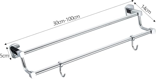 Barre à serviettes de bain en cuivre 80cm pour double serviette