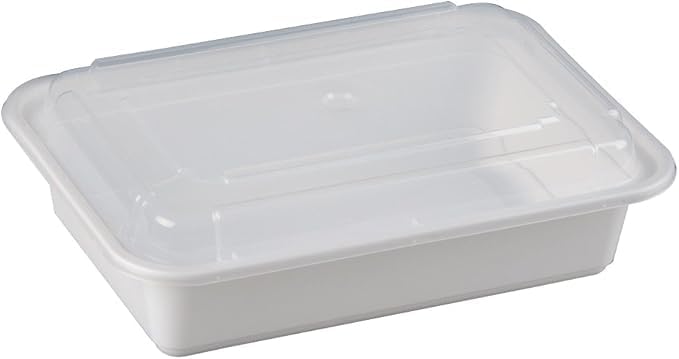 38 Oz Rectangular Microwaveable Container With Lid 150/Case