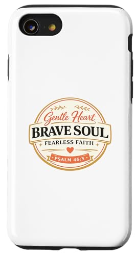 Gentle Heart Brave Psalms 46 �����C���X�s���[�V�������p �X�}�z�P�[�X iPhone SE (2020) / 7 / 8 �p