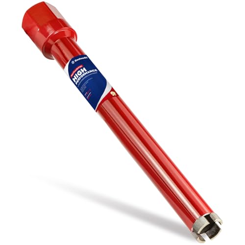 Image of Premium 1-1 /2 inch Wet Core Drill Bit for Hard Concrete with High-Density Diamond, 1-1 /4 inch-7 Thread x 14 inch Drilling Depth, Industrial Grade for Concrete Rebar, Brick, Masonry, Pavers(38mm)