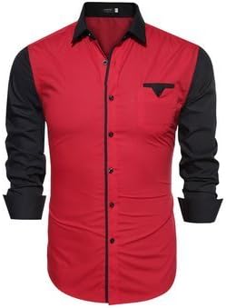 Red and Black Casual Cotton Shirt for Mens/No Need of Dry Wash/Best for Summer