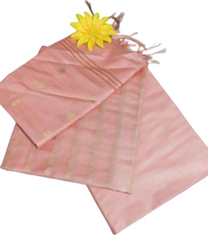Image of STB-SILK TEXTILES BHAGALPUR Women's Bhagalpuri Cotton Silk Unstitched Salwar Suit Dress Material With Dupatta
