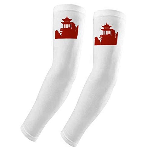 Housse de protection solaire UV DIYthinker avec motif pavillon de Chine pour extérieur