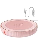 HouseGem Large Candle Warmer Plate - Coffee Cup Mug Warmer for Desk, Candle Melter, Electric Mug Heater for Beverages, Milk & Tea, Coffee Accessories Ideal Gifts Keep Cup Warm (Pink)