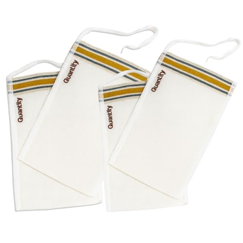 Turkish Hammam Exfoliating Glove Set – 4 PCS Natural Silk Kese Mitt for Deep Body Scrub, Dead Skin & Tan Remover, Spa Quality Bath Exfoliation for Men & Women