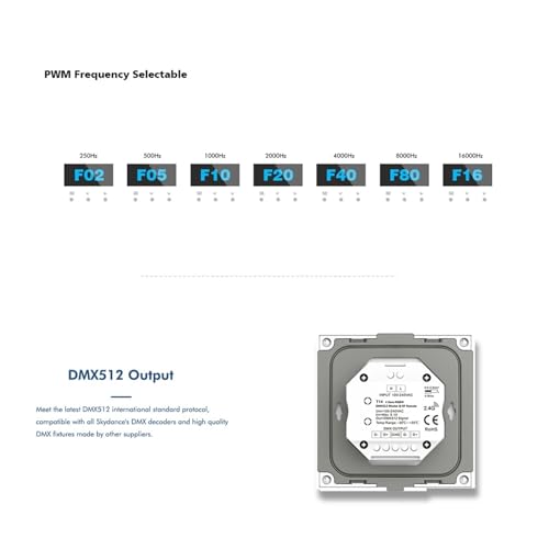 Décodeur DMX512 4 canaux 12V 24V 48V avec télécommande tactile T14 B - 6