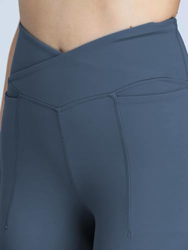 Image of CAVA Tall Hourglass Flared Leggings for Women | V-Waistband, Anti-Camel Toe Design, Tall Fit, Flared Bottoms, Deep Pockets, Sculpting Stretch Fabric