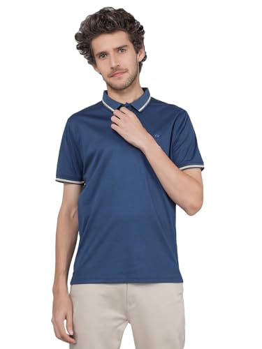 Image of Crimsoune Club Men's Blue Polo Neck T-Shirt