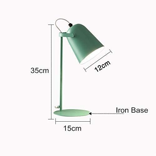 Schreibtischlampen Moderne LED-Tischlampen Eisen-Augenschutz-Schreibtischlampen Student Führte Keine Stroboskopischen Kreativen Mädchen-Nachttischlampen Leselampe Bett(Yellow)