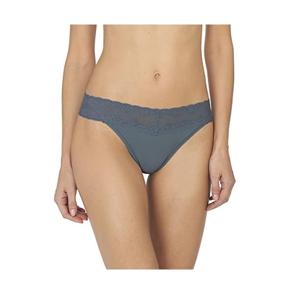 Natori-Womens-Bliss-Perfection-One-Size-Thong Natori Women Bliss Perfection One Size Thong 3-Pack (Blue Indigo/River/Quicksilver, One Size)