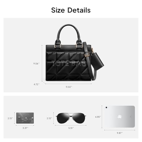 Bolso Tote Acolchado para Mujer, Pequeño y Estructurado miniatura 4