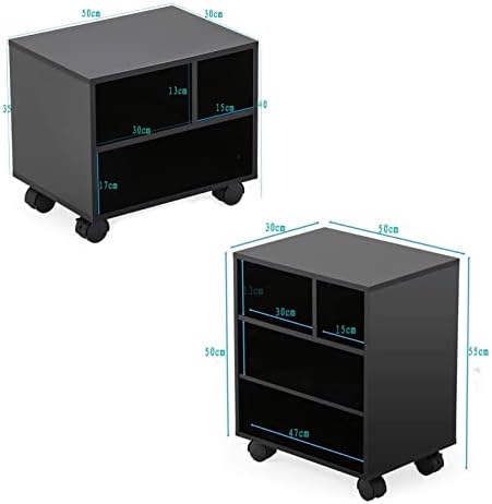 Printer Table Printer Cabinet Wooden Printer Cabinet Office File Storage Low Cabinet Side Cabinet with Door Removable Office Desk File Cabinet Office Storage & Organization (Color : 1) (1) image 5