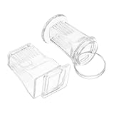 Sosoport 2 Stück Glas Staining Jar mit Glasdeckel Hochtransparente Laborgefäße für Mikroskop Objektträger Vertikales Design zur Platzersparnis Schutzdeckel Geeignet für Biologie und Chemie