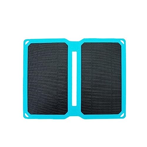 Chargeur solaire mobile pour randonnée extérieure imperméable bleu - 2