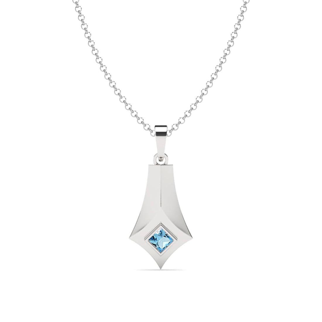 clara Pure 925 Sterling Silver Hagen Men Pendant Necklace | With or Without Chain | Gift for Men & Boys |Platinum Plated, Swiss Zircon-picture-31