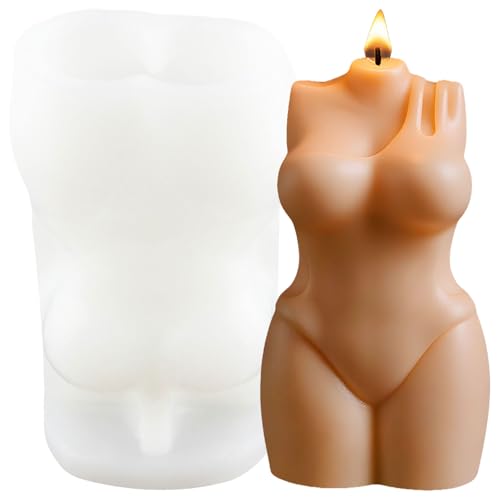 XIAOSHUI Female Body Candle Mold Sexy Woman Body Candle Silicone Molds for Candles Making Resin Casting Aromatherapy Candles Gypsum Craft Home Decorate