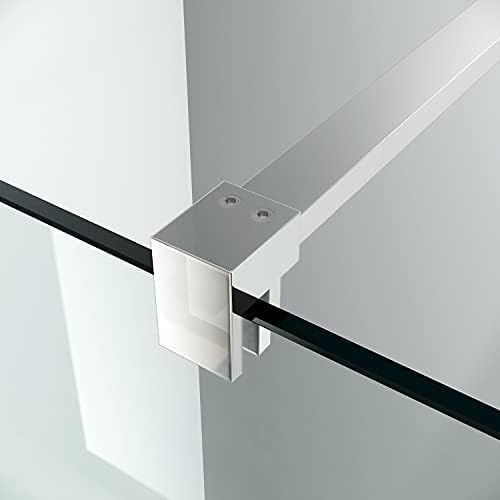 ELEGANT Walk in Shower Screen Bath Panels Wet Room Shower Screens for Bathroom 8mm Easy Clean Glass Shower Enclousre 800mm