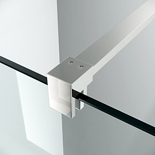 ELEGANT Walk in Shower Screen Bath Panels Wet Room Shower Screens for Bathroom 8mm Easy Clean Glass Shower Enclousre 760mm