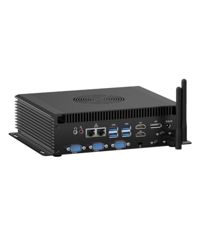 Image of WEIDIAN Industrial Mini PC DC 9~36V, i5 1235U 64GB DDR5 1TB NVME SSD, (Fan Cooling) Win 11 Mini Desktop Computer 6xCOM(RS232 /422 /485) 4K 3xDisplays(2HD+DP) 8xUSB 2x2.5G LAN WiFi6&BT5.2 Auto Power On