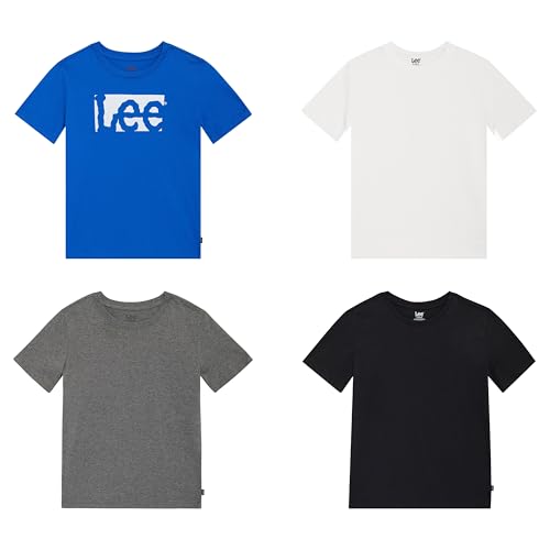 Lee Boys' 4 Pack Variety Super Soft Stretchable Tee Short Sleeve T-Shirt, Royal Blue Collection Set, X-Large - image 1