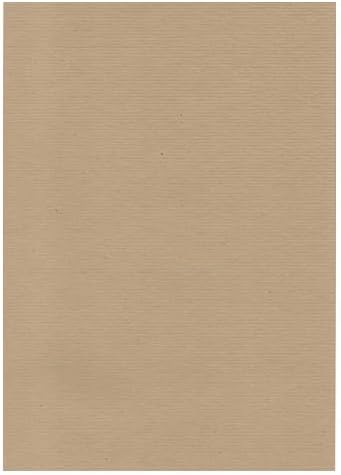 A4 Coloured Paper 80gsm Arts Craft Sheets Bright Pastel Neon Colours Suitable for Laser Inkjet & Copier Printers 100 Sheets (Kraft Ribbed)