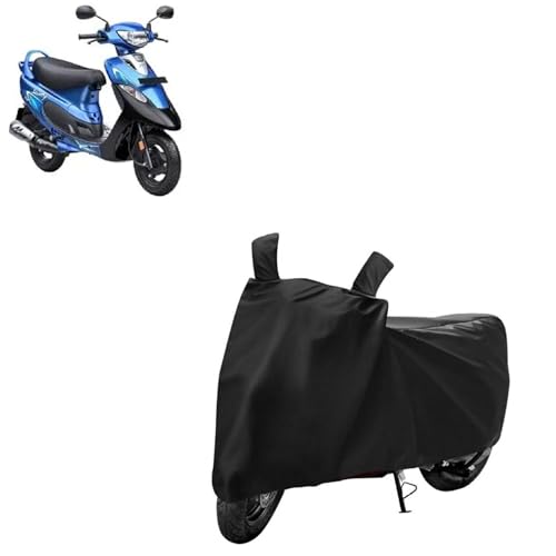 Image of Kerwa Waterproof Bike Cover Compatible with TVS Scooty Pep Plus | Dust Proof, UV-Resistant, Mirror Pocket with Windproof Buckle Strap
