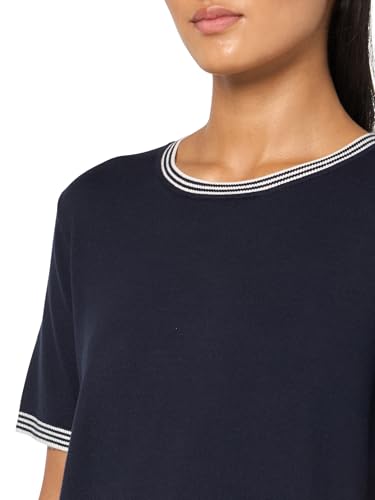 Image of Nautica Women's Crew Neck Solid Short Sleeve Sweater