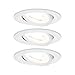 Produktbild Paulmann Einbauleuchte LED Nova rund 6,5W GU10 Weiß IP23 sprühwassergeschützt 3er-Set schwenkbar