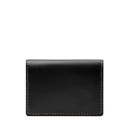 Image of Fossil Wallet for Men, Hayes Leather Card Case; Men's Bifold Leather Wallet, Black