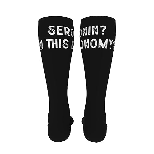 Serotonin In This Economy Knee High Socks For Women Long Tube Socks Athletic Compression Socks Unisex High Socks Girls4