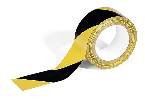 Durable Cinta de marcaje DURALINE BASIC 50/016, 50 mm x 33 m (ancho x largo), para objetos y superficies, amarillo/negro, 1044130