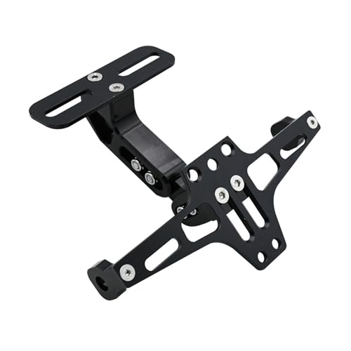 Motorrad Rahmen Für Ducati Für Monster 821 Für Streifen Für Dark Motorrad CNC Kennzeichenhalter Universal Kennzeichenhalterung(Black)