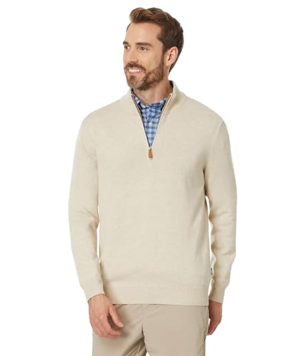 vineyard vines Men's Boathouse Quarter-Zip Oatmeal Heather Small