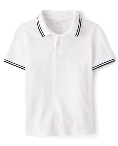 Image of The Children's Place Boys' Uniform Short Sleeve Pique Polo