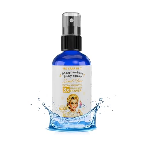 No Crap In It Magnesium Spray, Triple Action!- Spray Your Way to Wellness | Immediate Relief with Our Unique Magnesium Glycinate, Magnesium Citrate, Magnesium Chloride Blend Spray (Scent Free)