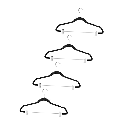Alipis 4Pcs Skid Pants Hangers Multi Functional Clip Hangers for Skirts and Trousers Household Accessories for Closet Organization