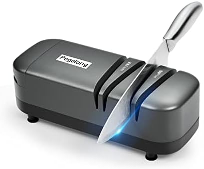 Pegelong kitchen knife sharpener electric knife scissor sharpener 50w at 12.6-Degree Bevel to Quickly Sharpen Polish Slotted Screwdriver Sharpen with Replaceable Wheels S820